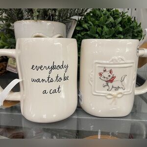 Rae Dunn Disney Marie Aristocats Everybody Wants to be a Cat Coffee Mug NWT